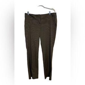 Ann Taylor Loft Pants Sz 12 Marisa Straight Leg Brown Chino  Ankle Trouser